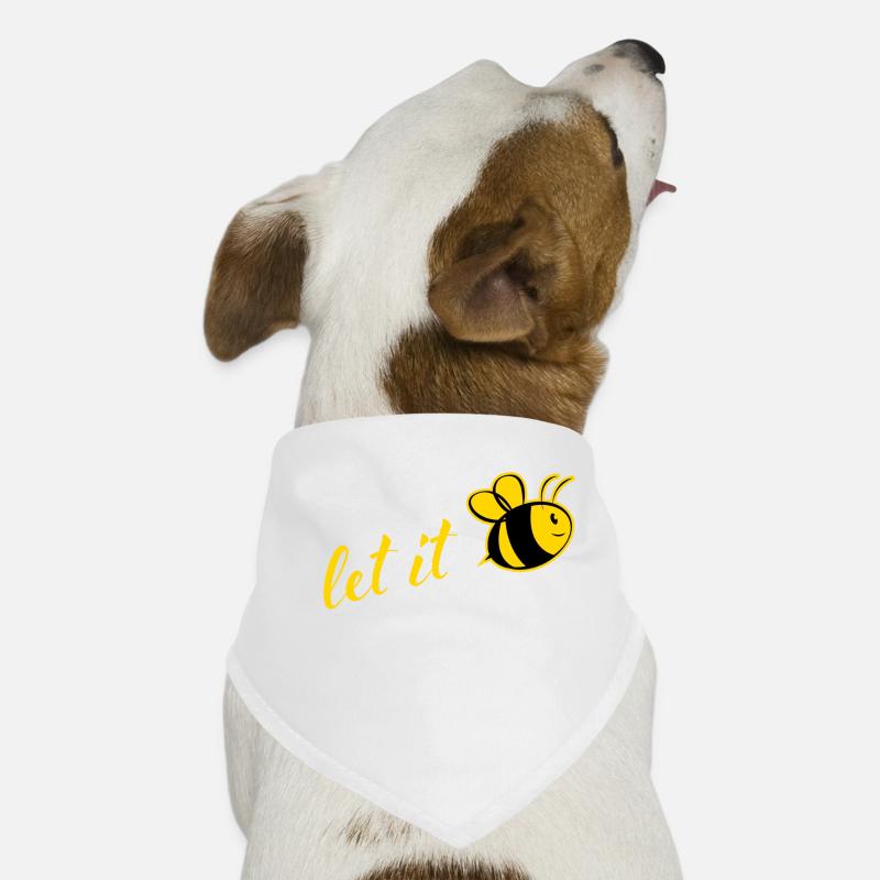 let it bee - Hunde-Bandana - Weiß