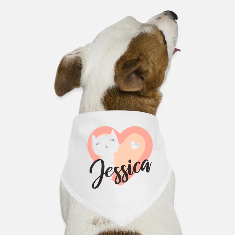 Jessica Nom Prénom Chaton Bandana pour chien