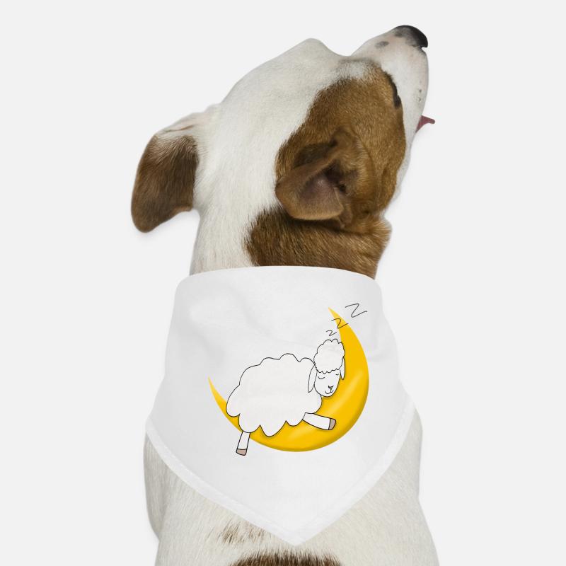Sheep sleeping on moon Dog Bandana