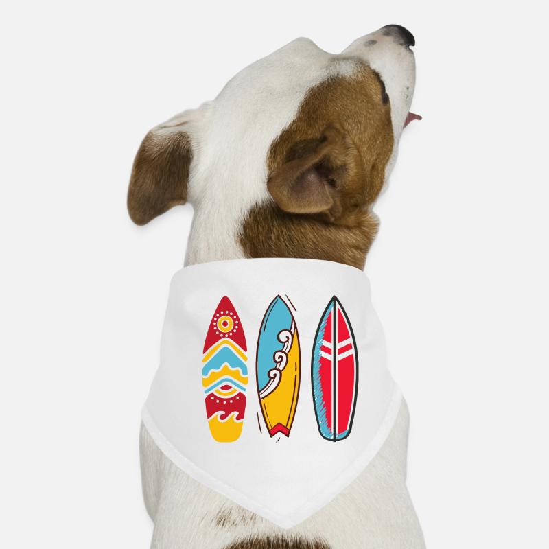 Three pop art surf boards Dog Bandana