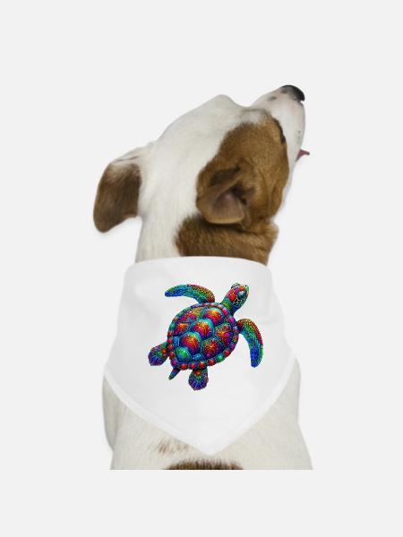 Tortue - Bandana pour chien - blanc - Devant