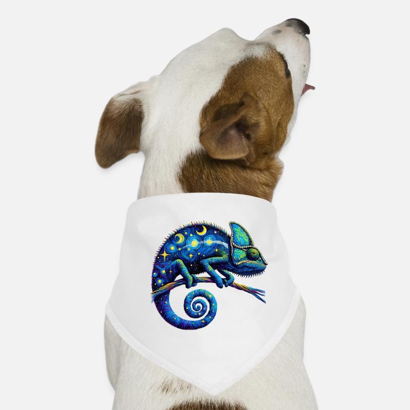 Chameleon - Dog Bandana - white