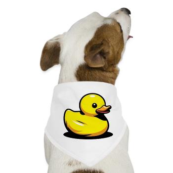 Ente Ente Ente Ente Ente - Hunde-Bandana - Weiß - Vorne