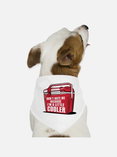 Cooler amusant Jeu de mots « Un peu plus cooler » - Bandana pour chien - blanc - Devant