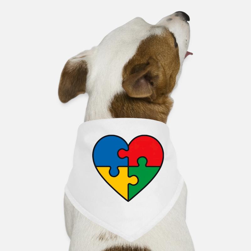 Puzzle Herz Hunde-Bandana
