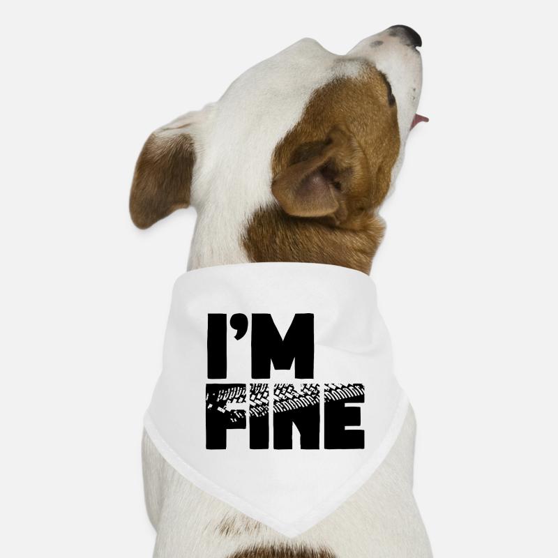 Es geht mir gut - Hunde-Bandana - Weiß