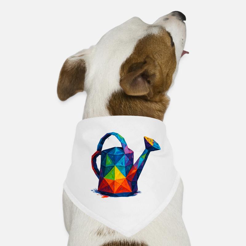 Geometrische Gießkanne – Low-Poly-Gartendesign Hunde-Bandana