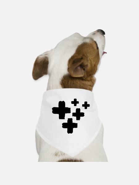 crosses - Dog Bandana - white