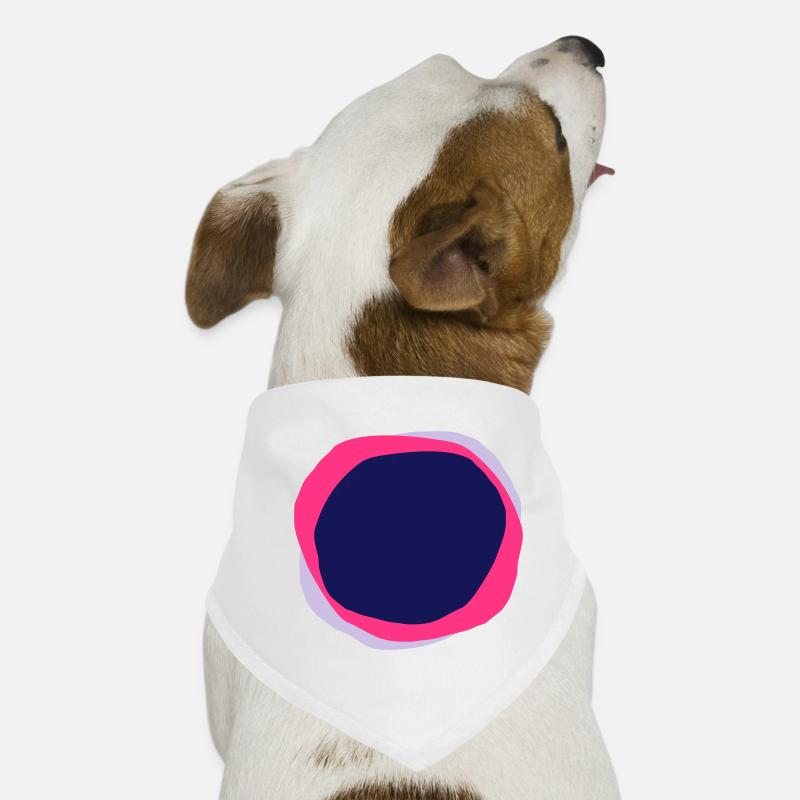 Psychedelische Kreise - Hunde-Bandana - Weiß