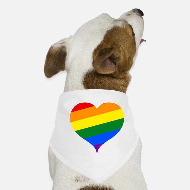 Das Regenbogen-Herz ;) Hunde-Bandana