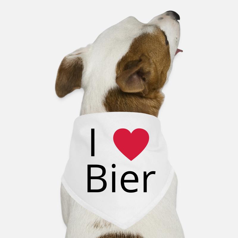 Ich liebe Bier Gechenkidee Hunde-Bandana