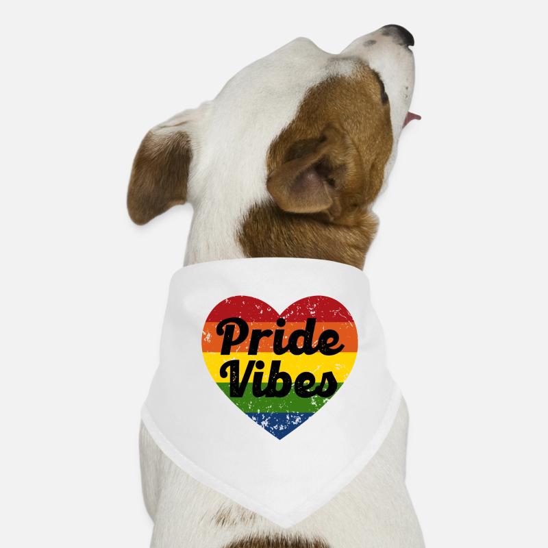 Pride Vibes Heart Design Dog Bandana