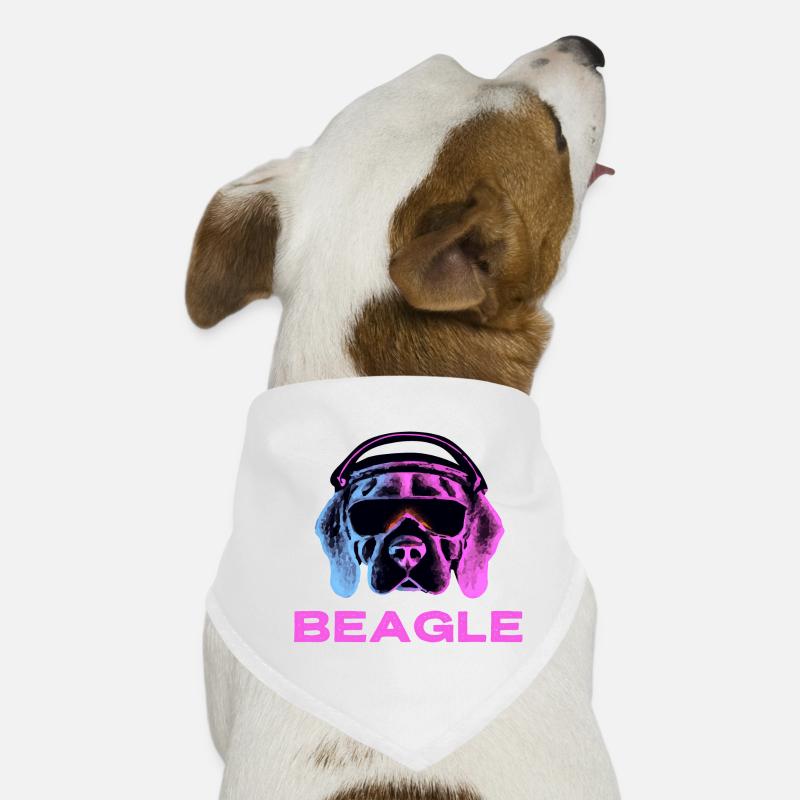 Beagle Synthwave 90s Dog Gift Rétro Bandana pour chien