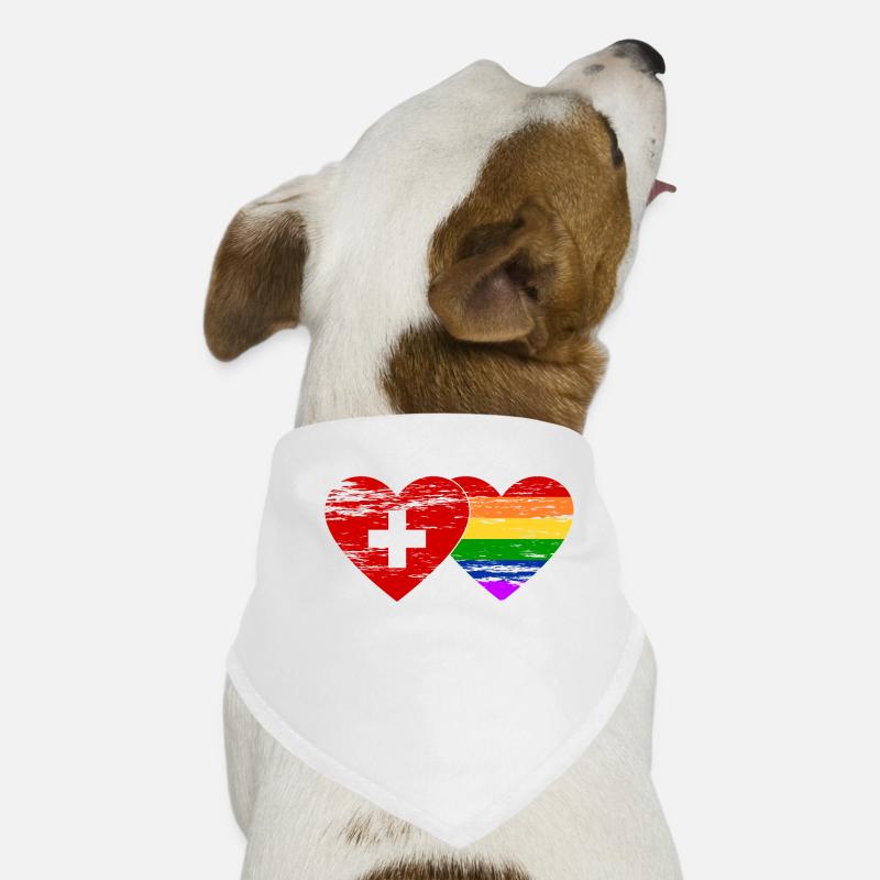 Drapeau arc-en-ciel de la Suisse utilisé Bandana pour chien