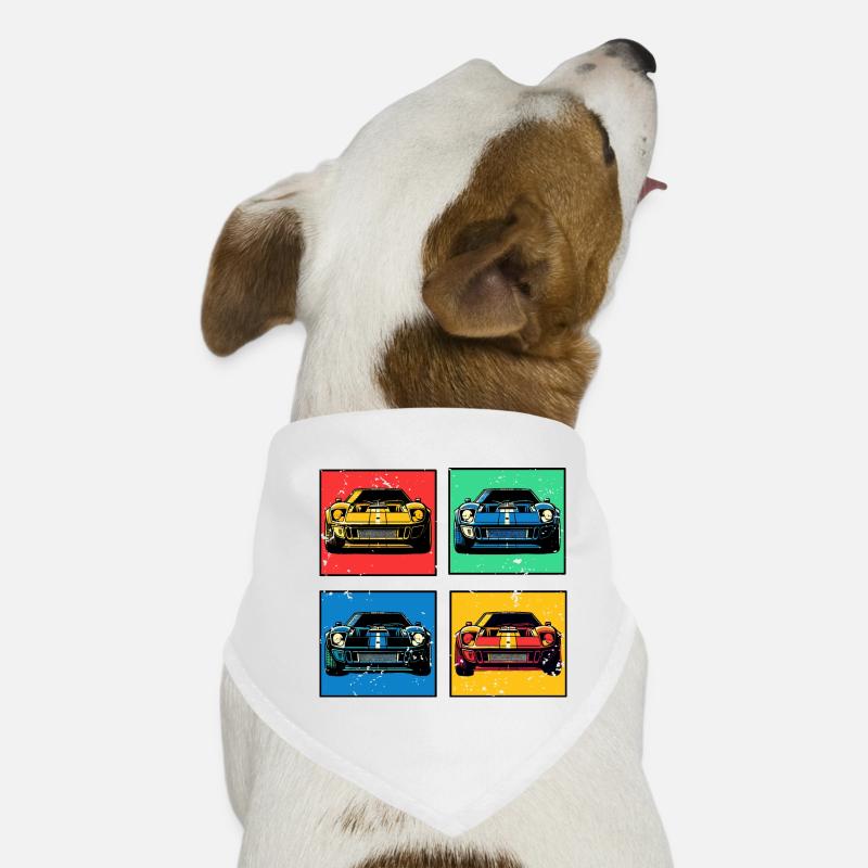 Retro Autos Hunde-Bandana