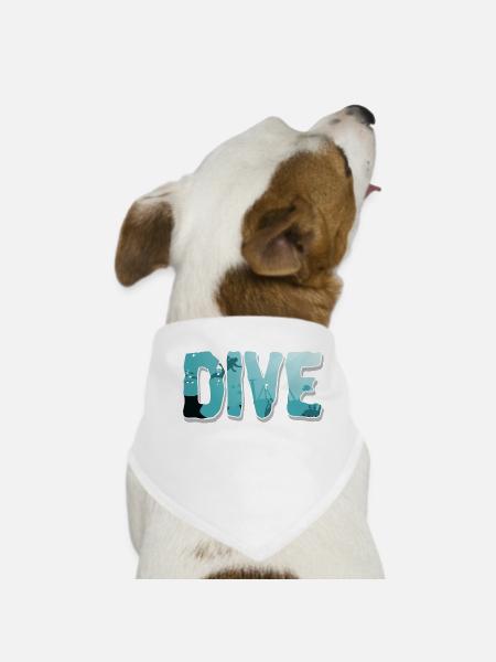 Tauchen Taucher - Hunde-Bandana - Weiß
