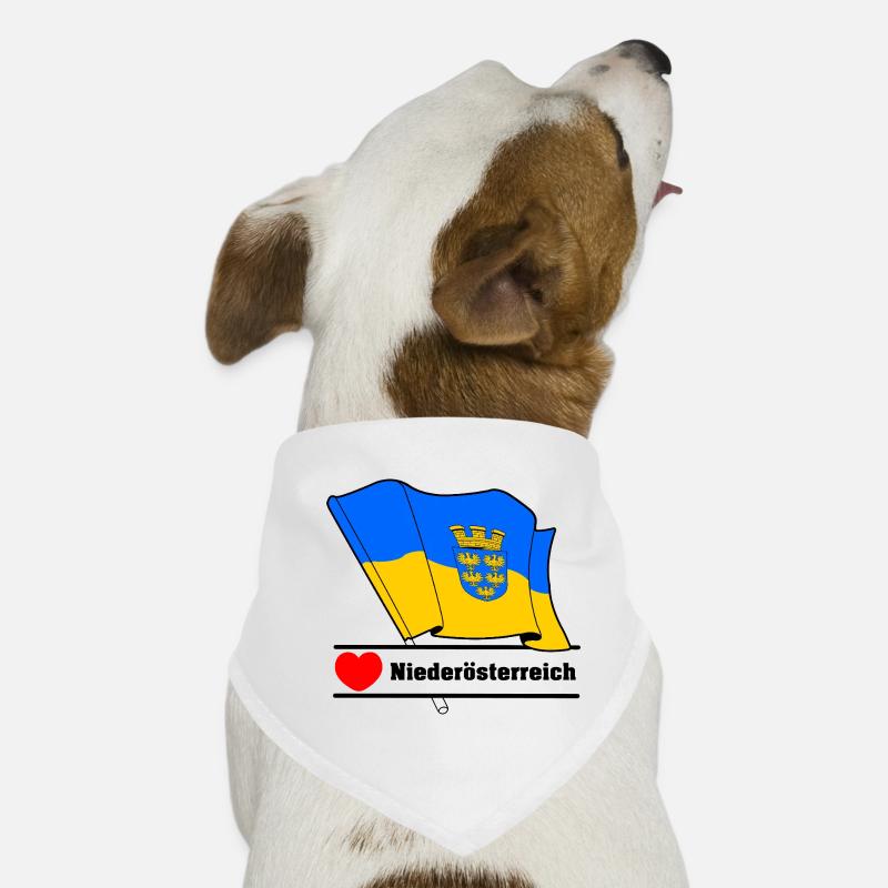 Drapeau de Basse-Autriche avec cœur Bandana pour chien