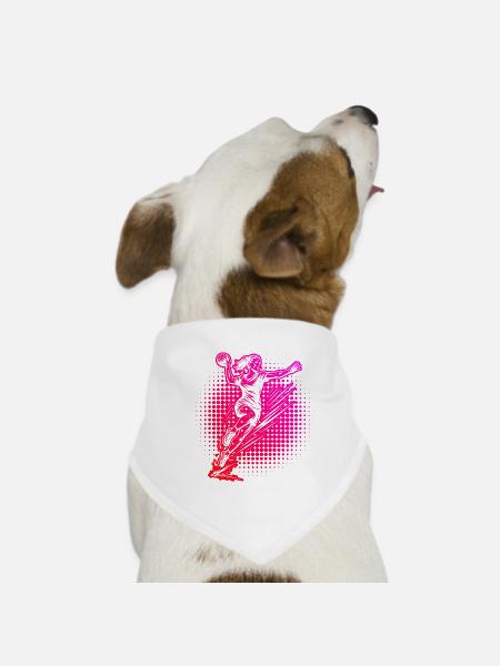 Un motif réservé au handball pour les femmes - Bandana pour chien - blanc - Devant