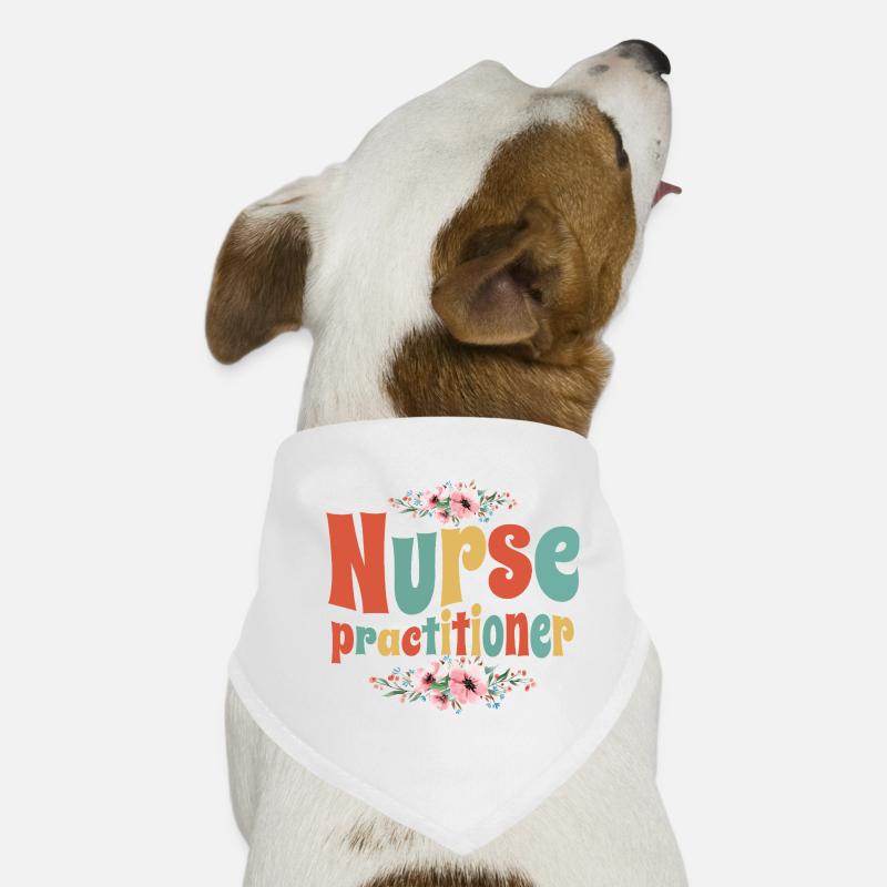 Floral Nurse Practitioner Hunde-Bandana