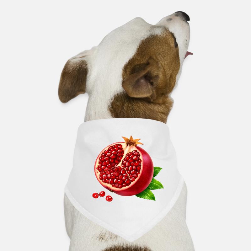 Halber Granatapfel realistisch   Hunde-Bandana
