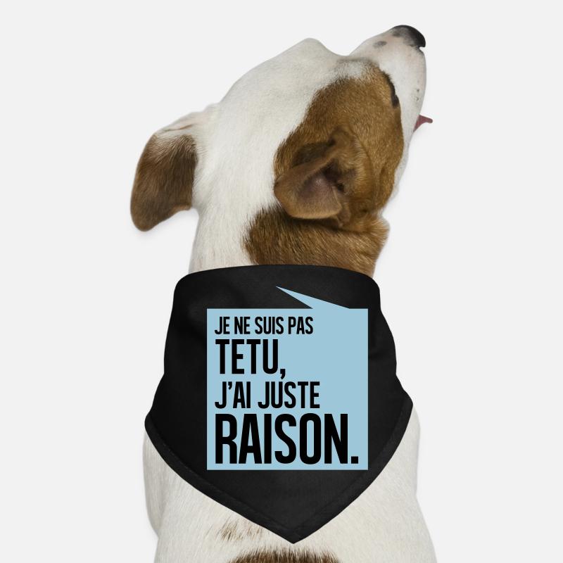JE NE SUIS PAS TETU J'AI JUSTE RAISON Bandana pour chien