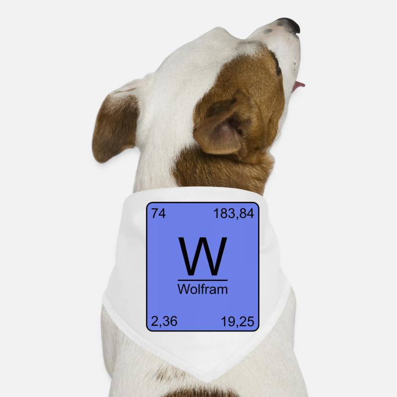Wolfram, Periodensystem, Chemie, Physik, Element, - Hunde-Bandana - Weiß