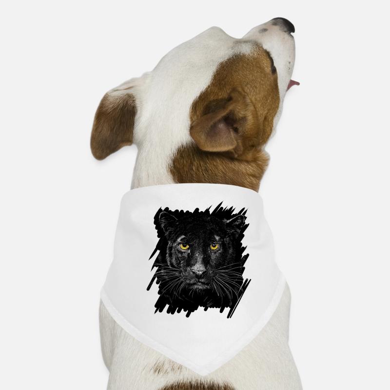 Schwarzer Panther Hunde-Bandana