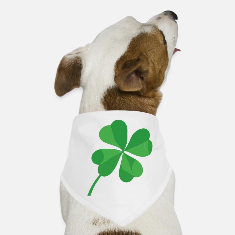 Vierblättriges Kleeblatt Glücksymbol Glück Hunde-Bandana
