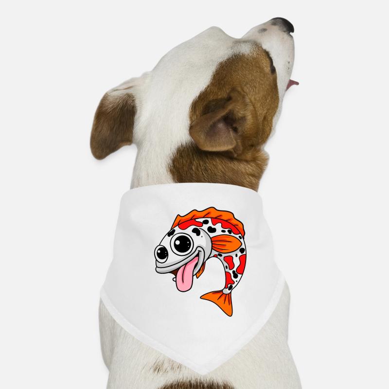 Cadeau d’illustration de poisson Koi japonais Bandana pour chien