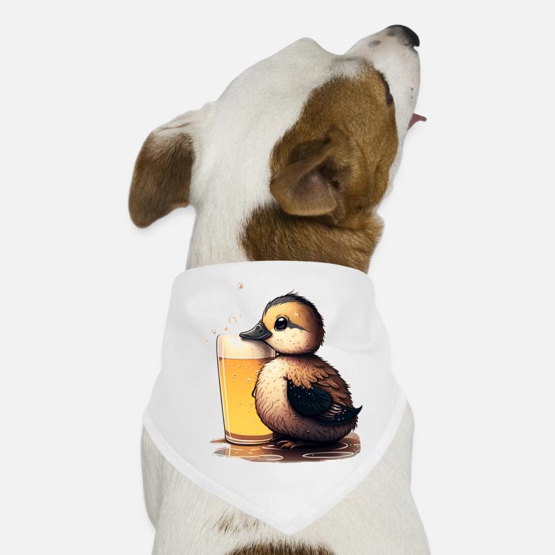 Mignon bébé canard avec de la bière Bandana pour chien