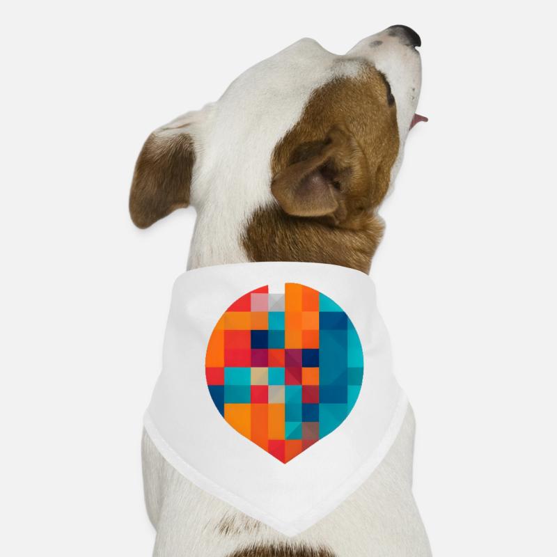 Bunte Geometrie Hunde-Bandana