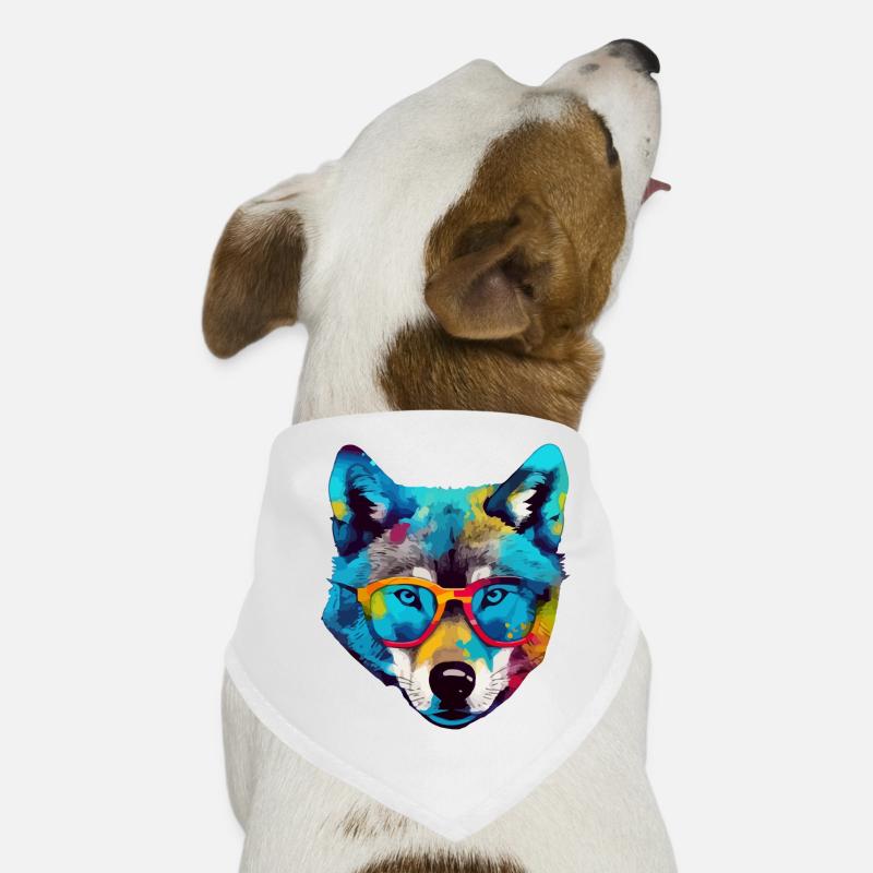 Bil the spectacled wolf Dog Bandana