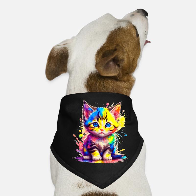 Regenbogen-Kätzchen Hunde-Bandana