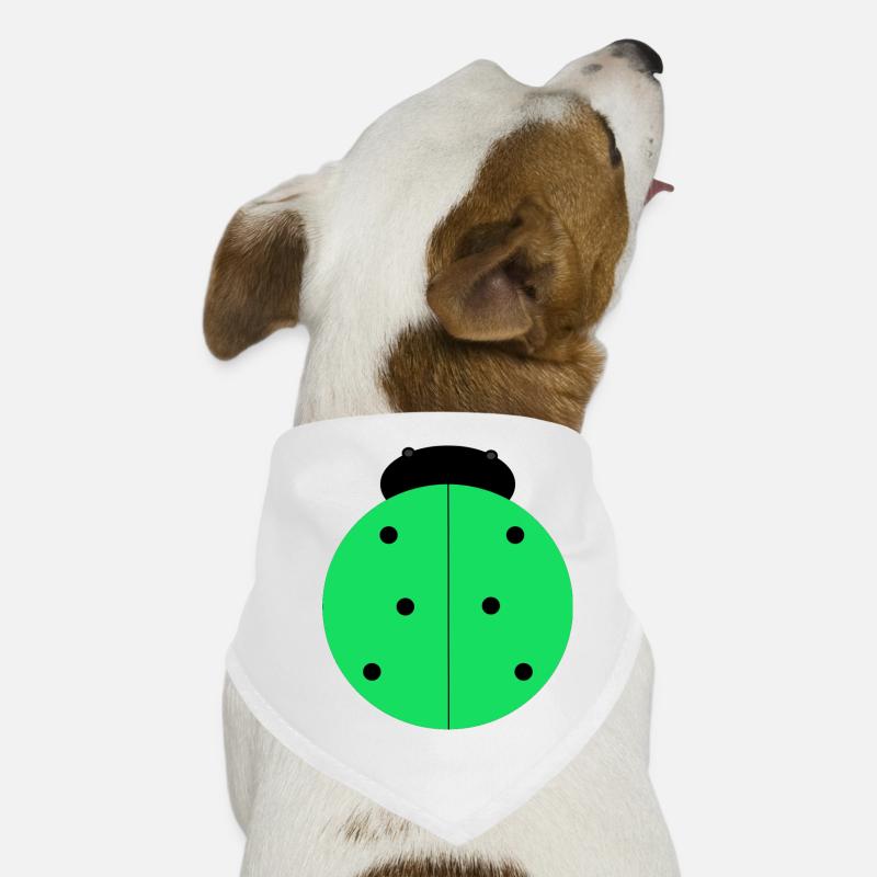 Green Ladybug with Black Spots Dog Bandana