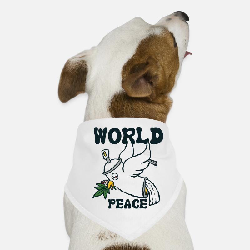 420 Weltfriedenstaube 1 Hunde-Bandana