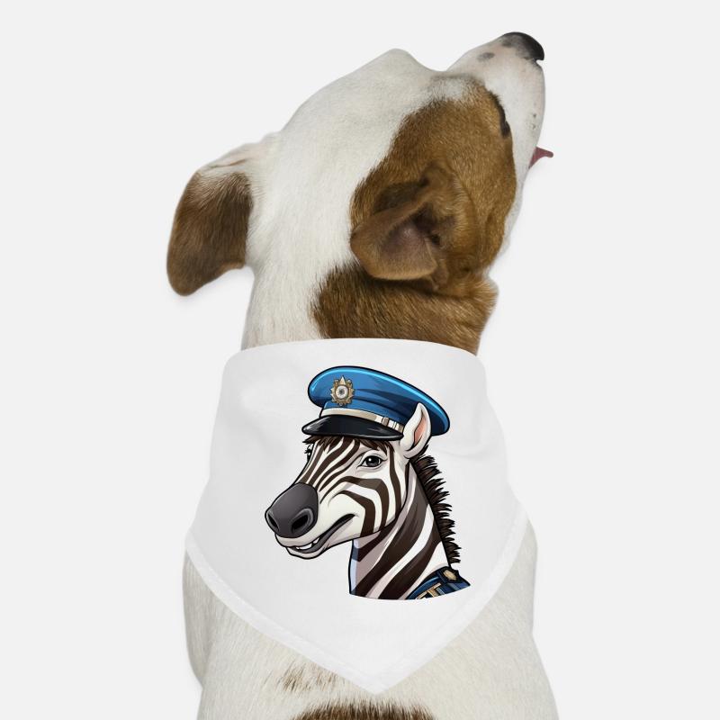 Zebra Policewoman Dog Bandana