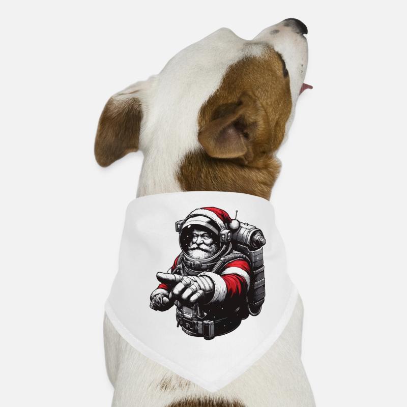 Idée cadeau Père Noël astronaute Bandana pour chien