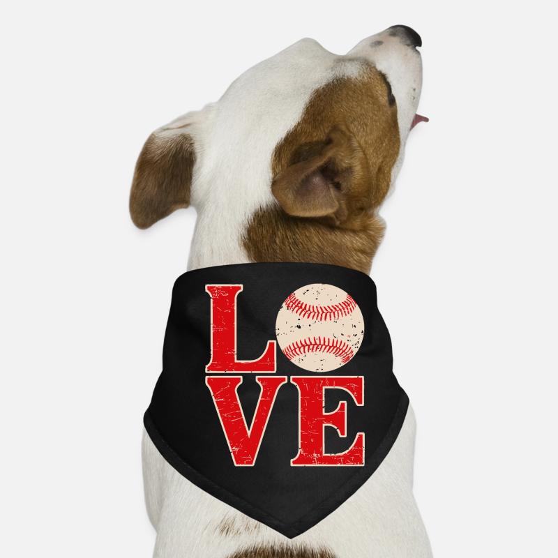 Ich liebe Baseball Hunde-Bandana