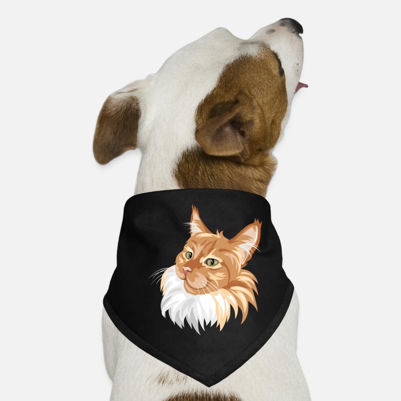 Portrait de chat roux Bandana pour chien