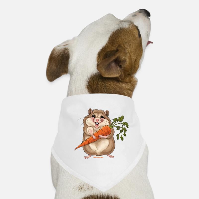 Fröhlicher Hamster mit Möhre Hunde-Bandana