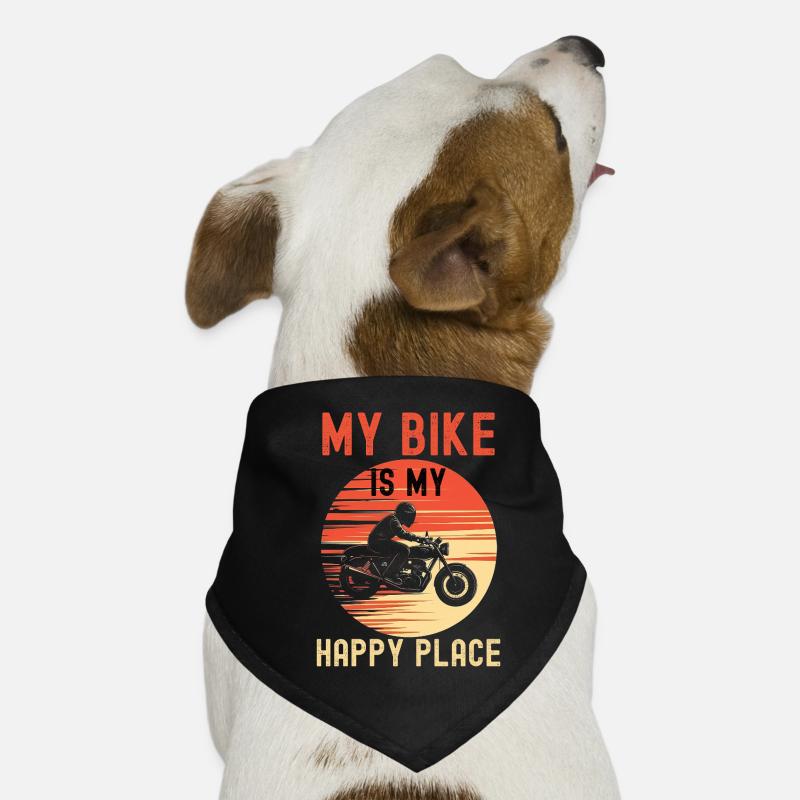 Chrome et cuir – Biker Vibes Bandana pour chien