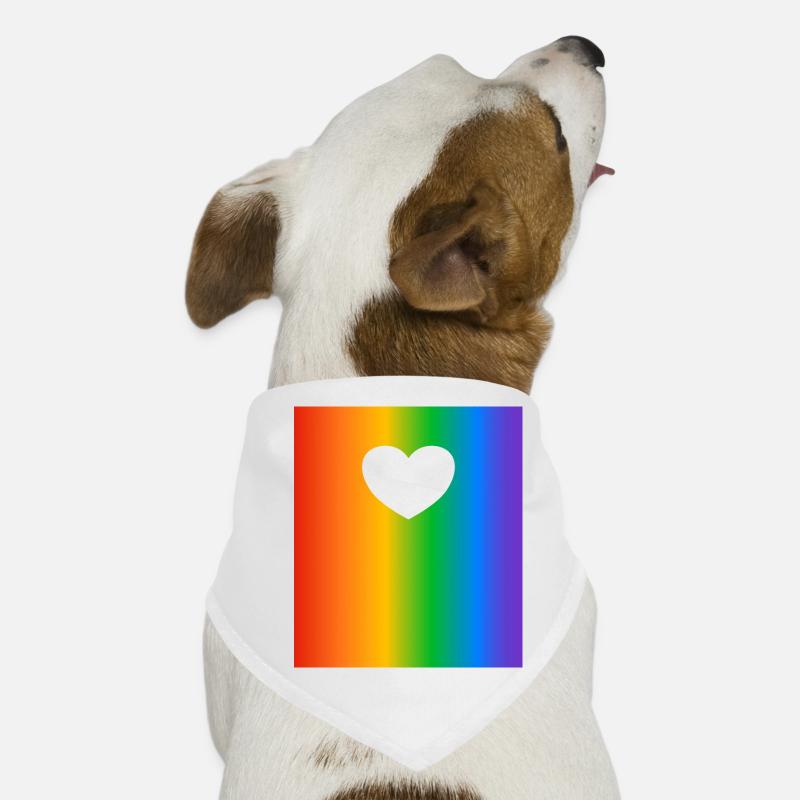 Regenbogen Farbverläufe Farben Herz Hunde-Bandana