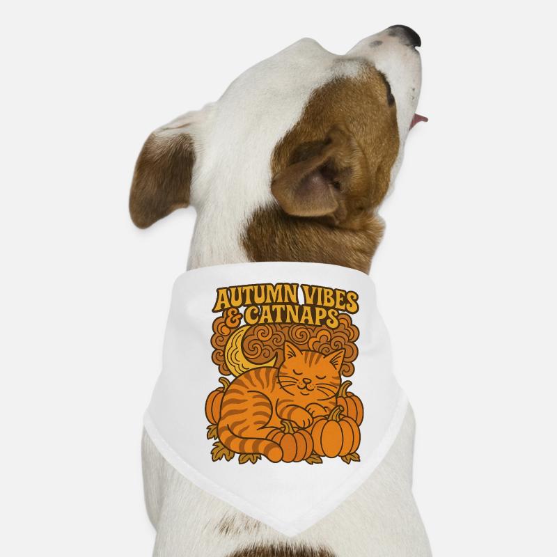 Chats et citrouilles d’automne Bandana pour chien