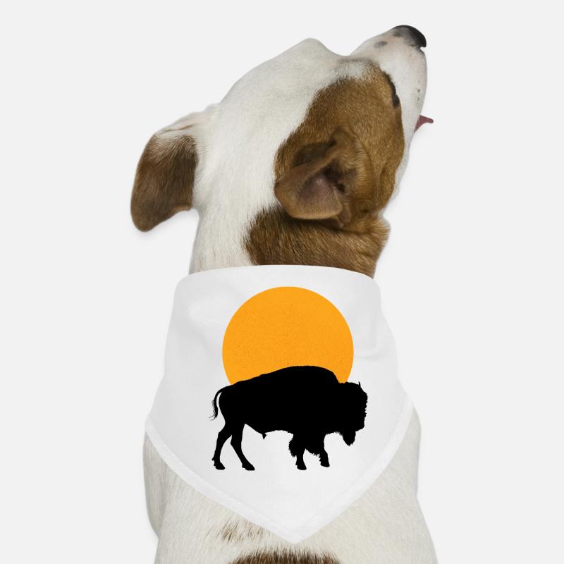 Silhouette bison Bandana pour chien