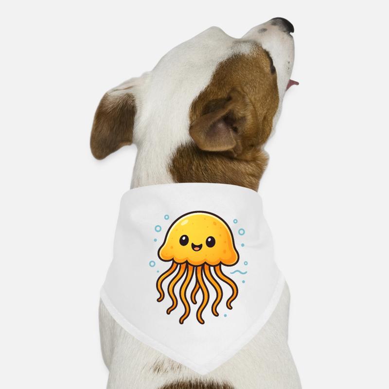 Illustration de méduse mignonne Bandana pour chien