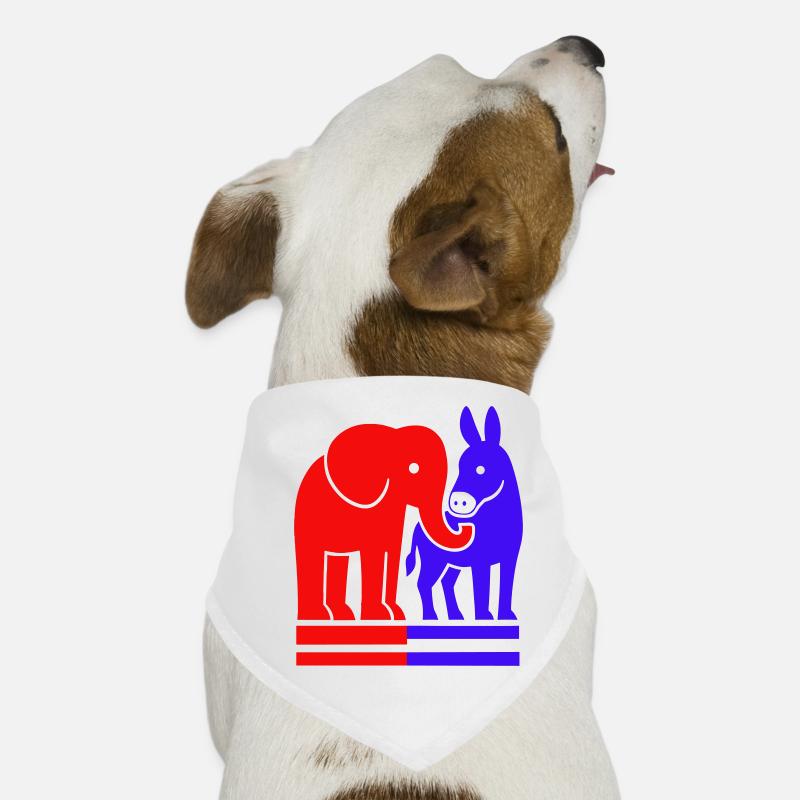 Elephant and Donkey USA Bandana pour chien
