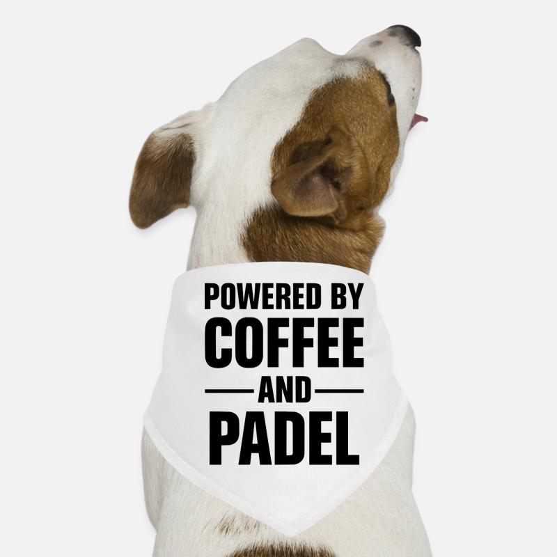 Padel & Kaffee – Powered By Coffee and Padel - Hunde-Bandana - Weiß