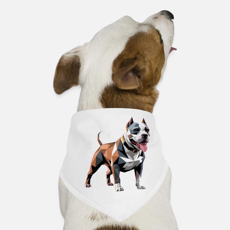 Bulldog - Cool Low Poly  Logo Dog Bandana