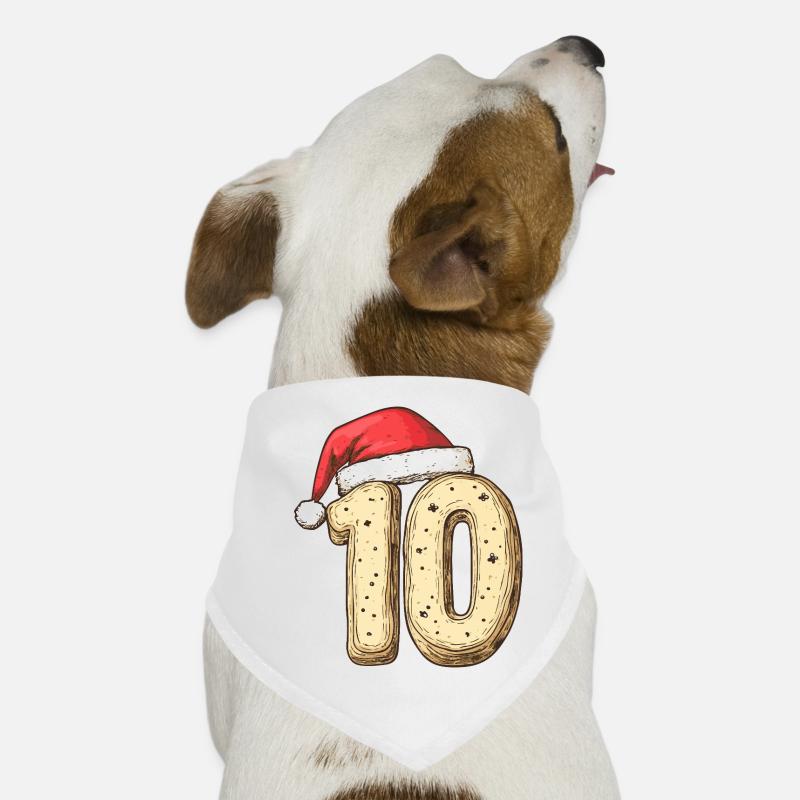 Biscuit de Noël à 10 chiffres Bandana pour chien