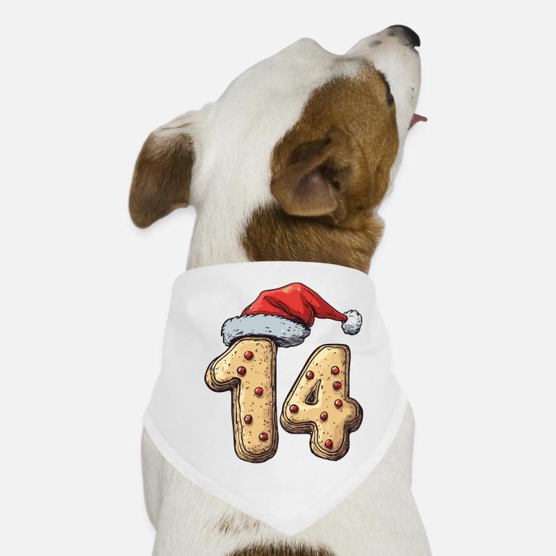 14 Numéro Biscuit Noël Bandana pour chien